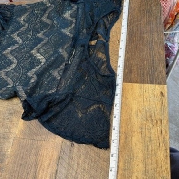 NWT Lace Maxi Dress Sm Teal Blue Gold Party Cocktail Romantic Lacey Rich Wedding - Picture 14 of 15